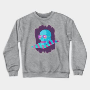 Vaporwave Skull Crewneck Sweatshirt